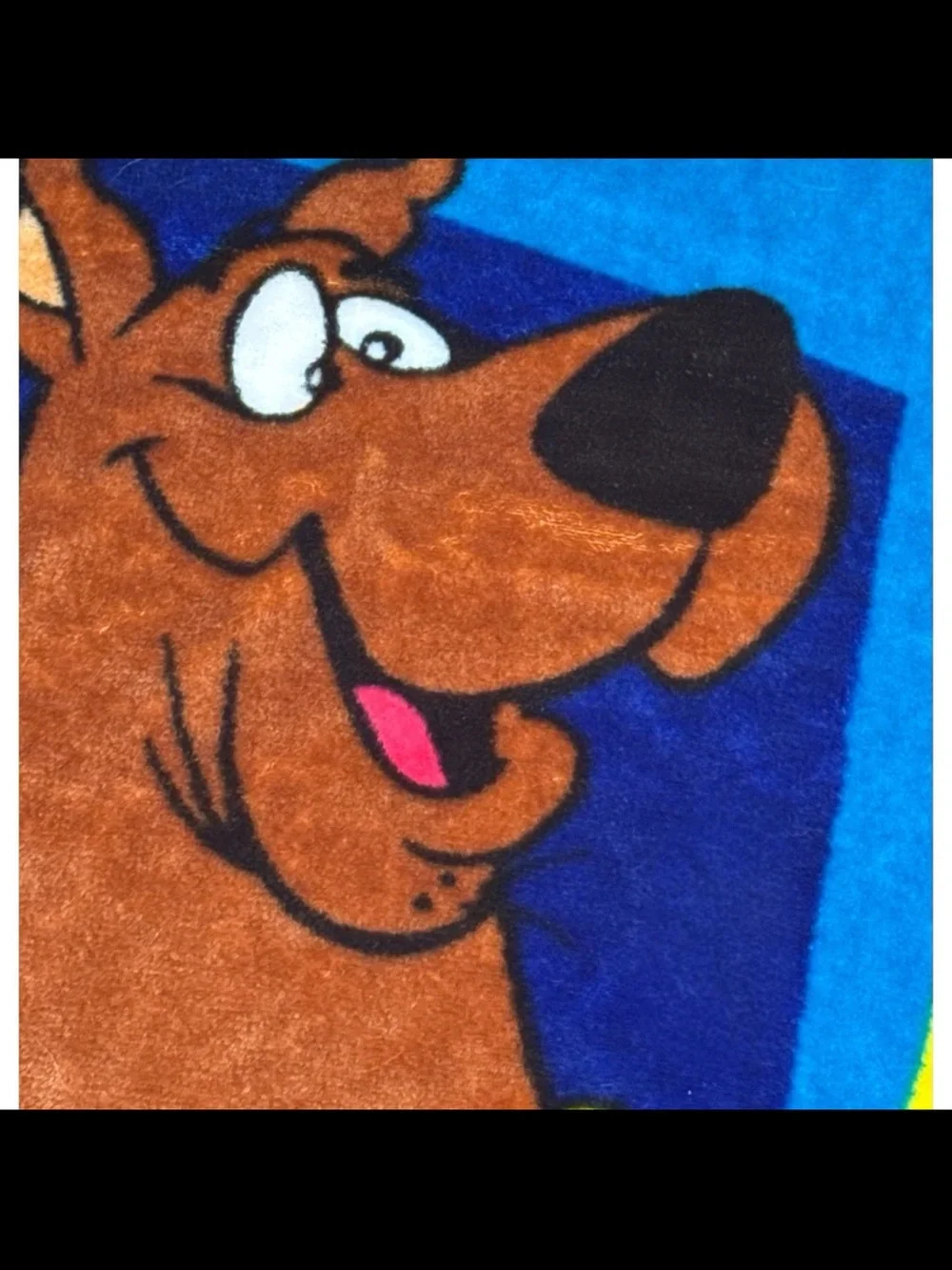 Scooby-Doo Vintage Plush Fleece Blanket Cartoon Network Yellow Navy Faces 50x60